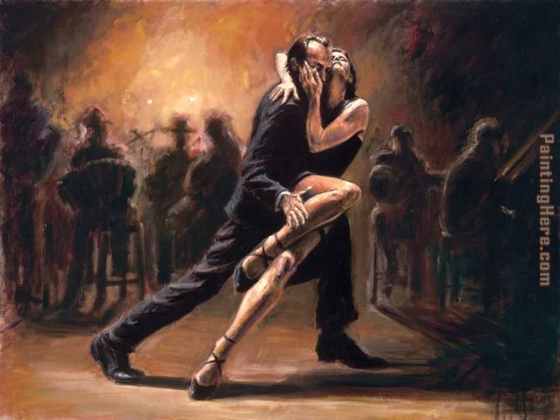 Tango painting - Fabian Perez Tango art painting